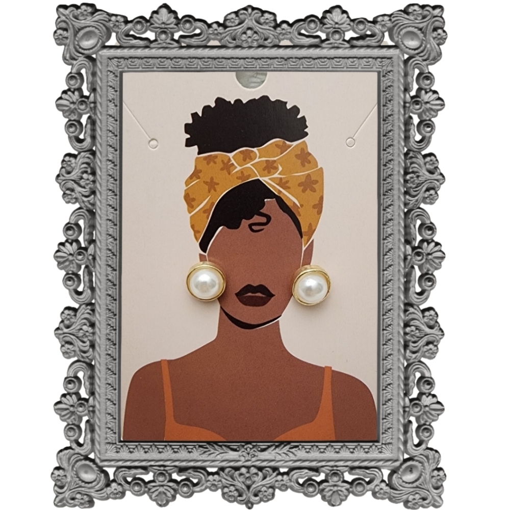Gold Pearl Earrings